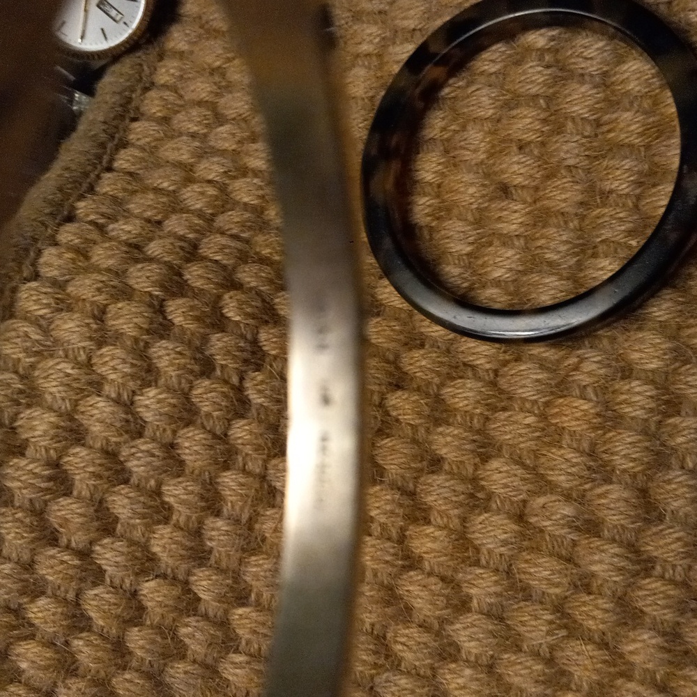 Tortoiseshell And Silver Bangles - image 2